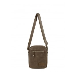 Sac porte travers synthe garni cuir Bay