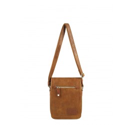 Sac porte travers synthe garni cuir Bay