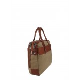 Sac porte documents canvas cuir Brenner