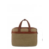 Sac porte documents canvas cuir Brenner