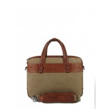 Sac porte documents canvas cuir Brenner