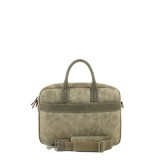 Sac port main en vinyle garni cuir de vachette Hornet