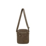 Sac porte travers synthe garni cuir Bay